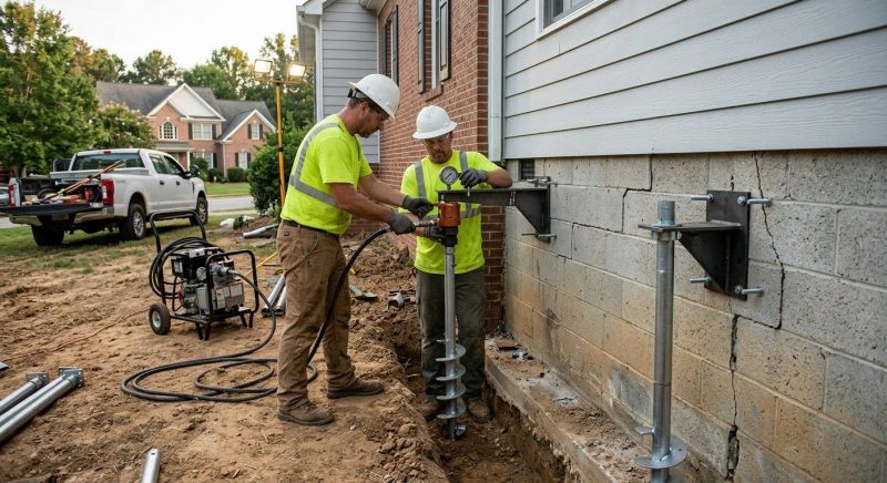 Helical Pile Installation in Englewood, FL